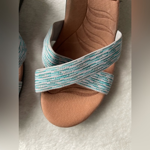 Keen Wedge Sandals Blue/Green Size 7 - Picture 2 of 10